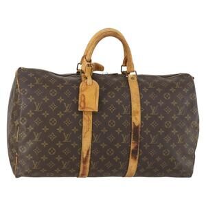 LOUIS VUITTON Monogram Keepall 50 Boston Bag M41426 LV Auth 160094